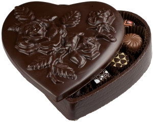Chocolate Heart Shaped and Filled Box from Legends